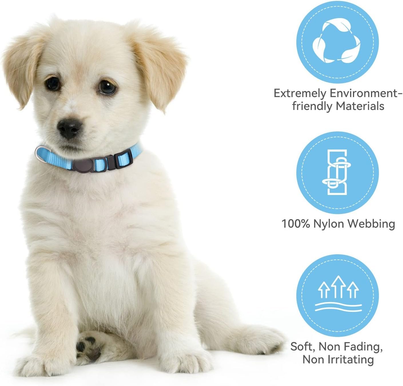 16 PCS Puppy Collars, Safety Buckle Collars for Litter Nylon Adjustable Small Puppies, Breakaway ID Whelping Pet Supplies,Stuff,Accessories(S) - Image 5