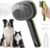 Pecute Steam Cat Brush, Self-Cleaning Cat Steam Brush with 2 Water Spray Modes, Large Capacity Tank, Steaming Dog Brush for Shedding, Massaging Grooming